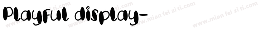 Playful display字体转换